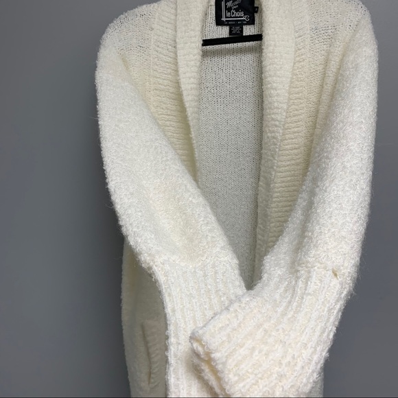 Vintage Balloon Sleeve Oversized Textured Cardigan - Picture 6 of 11